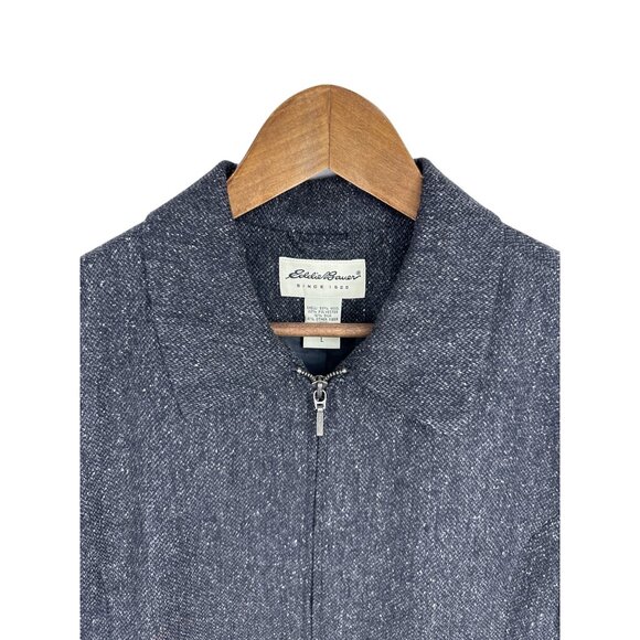Eddie Bauer Womens Wool Blend Zip Jacket Size L - Picture 2 of 10
